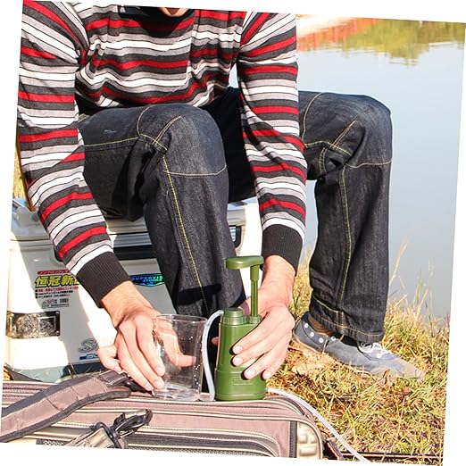 2pcs Portable Camping Water Filter Pump Lightweight Water Filtration Device for Outdoor Use Compact and Easy to Carry