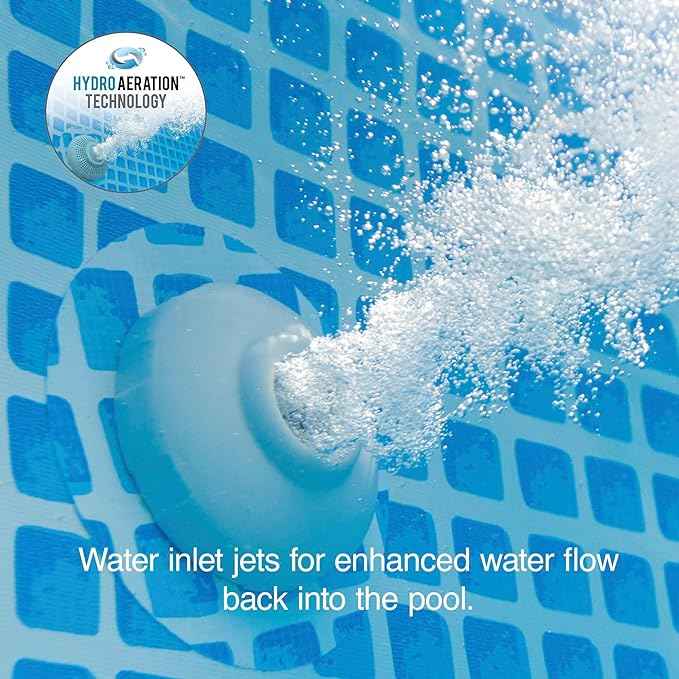 INTEX 3,000 GPH Krystal Clear Sand Filter Pump for Above Ground Pools, Swimming Pool Pump with Automatic Timer - Improved Circulation, Filtration, & Clarity