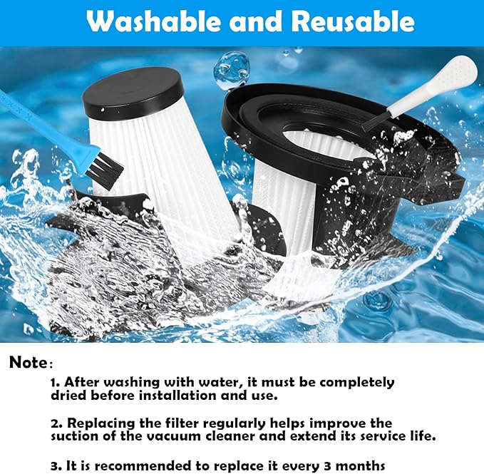 Filter Replacement Compatible with IonVac ZipVac 8842 8200 Handheld Vacuum Cleaner - AquaVibe