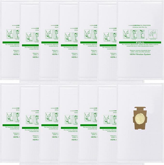 14 Pack 204814 Micron Magic HEPA Filter Plus Bags fit for kirby Part 205811 204814 204811 Universal Cloth Bags and All Kir-by Sentria Vacuum G Series, Avalir Models - AquaVibe