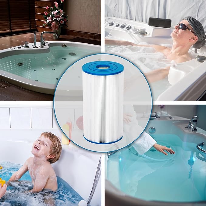 PWK30-EC Spa Filter Cartridge Replaces for C-6330,C-6430,FC-3915, CCP498, 13004, AK-5005, XLS-602, FC-3915M, Hot Springs 31489, Darlly 60307, 30 sq.ft Drop in Hot Tub Filter, 2 Pack