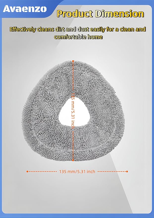 4 Pack Replacement Mop Pads Compatible with Narwal Freo X Z Ultra Z10 Freo Pro J3 J4 YJCC012 YJCC015 Ultra-fine Resuable Mop Cloth Robot Vacuum Cleaner Accessories, Grey - AquaVibe