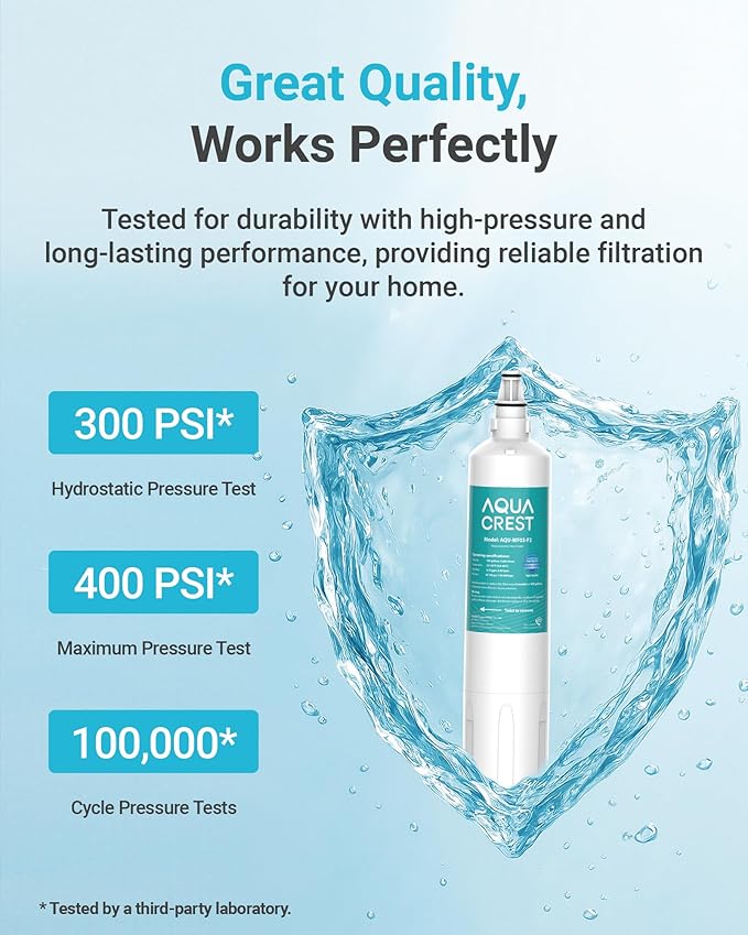 AQUA CREST F-2000 Water Filter, Replacement for InSinkErator® F-2000, F-1000, F-3000, Sub-Zero 4204490, 4290510 and AquaPure AP Easy C-Complete, Subzero Water Filter Replacement, NSF/ANSI 42,3 Packs