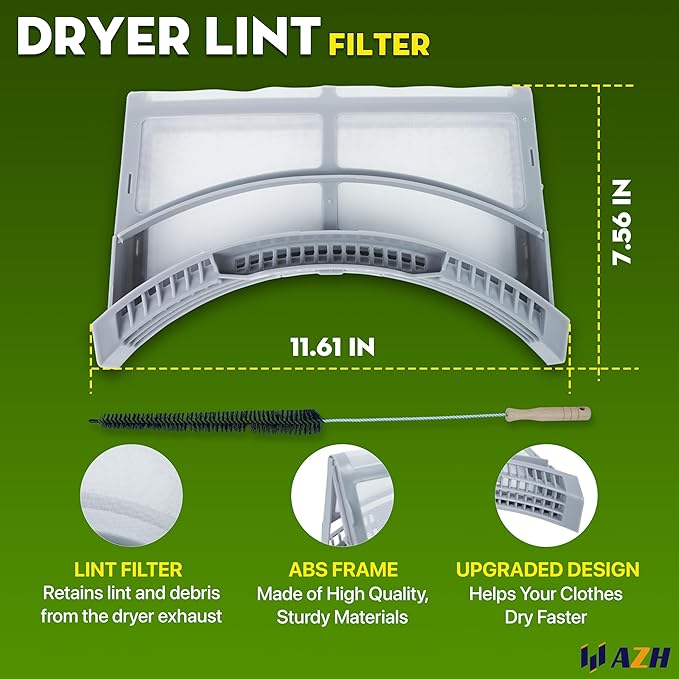 Dryer Lint Filter Screen Replacement For Samsung DVE45R6100C DVE45R6100P DVE45R6100V DVE45R6100W DVE45R6300C DVE45R6300V DVE45R6300W DVE45T6000P DVE45T6000W Dryer