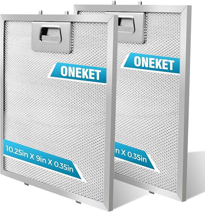 Range Hood Filter Replacement 10.25x9x0.35Inch (260x230x8.9mm) 5-Layer S97018029 Mesh Hood Vent, Range Hood Grease Filter, fits Broan B5 Series 2pack by oneket (stainless steel) - AquaVibe
