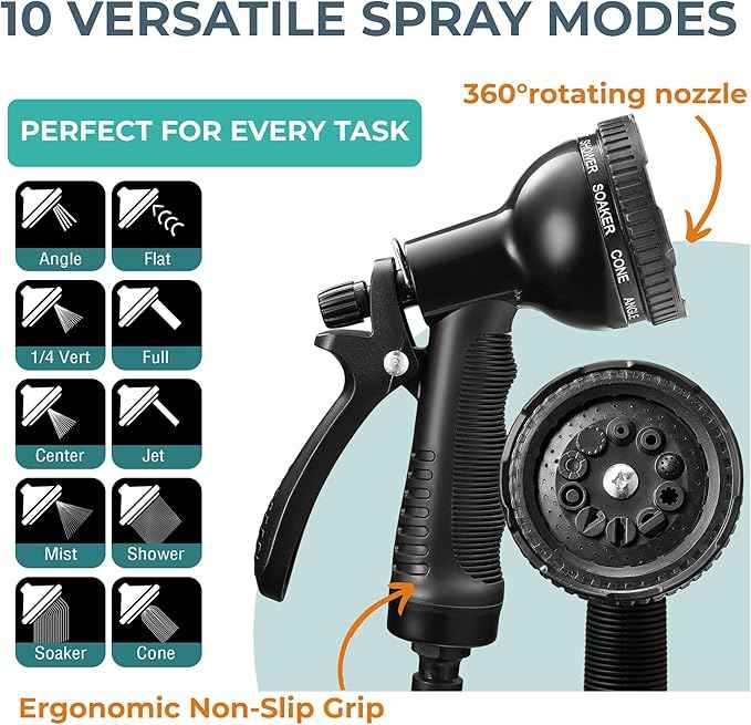 Pressurized Camping Shower (8L/2.1 Gal) – Portable Beach Shower for Surfing, Camping & Van Life – Outdoor Rinse Kit with Hand Pump & 10 Spray Modes – Portable Water Sprayer Pets & Gear | AVANTI CAMP