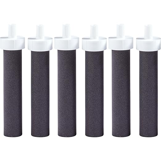Brita Water Bottle Replacement Filters, BPA-Free, Replaces 1,800 Plastic Water Bottles a Year, Lasts Two Months or 40 Gallons, Includes 6 Filters