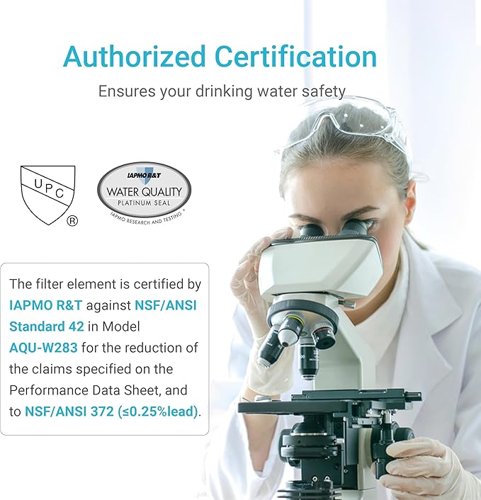 [WITH CHIP] AQUA CREST WF283-R Replacement for Elkay® 51300C, Compatible with Elkay® ezH20® and Halsey Taylor® Bottle Filling Stations, NSF/ANSI 42, Reduces Chlorine, Bad Taste & Odor, 1 Pack