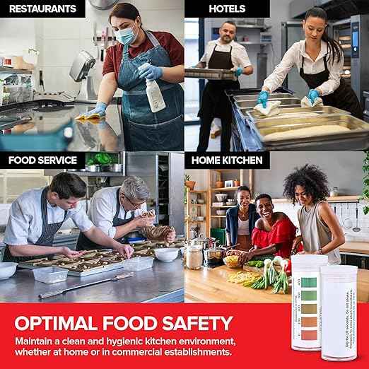100 Count Quaternary Test Strips for Restaurant Supplies, Bulk Easy to Read Water Test Strips, Quick Result Quaternary Test Kit for Pools, Restaurants, Food Service