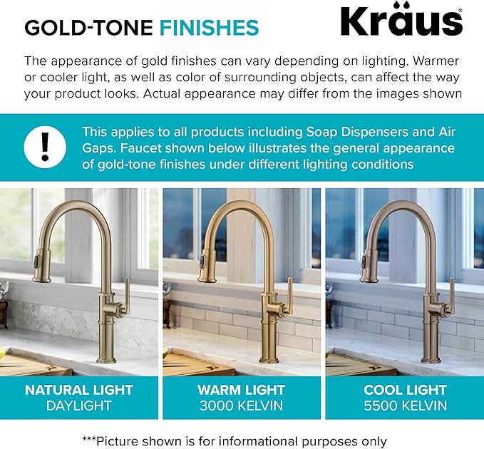KRAUS Oletto Single Handle Pull Down Kitchen Faucet in Spot Free Antique Champagne Bronze, KPF-2820SFACB