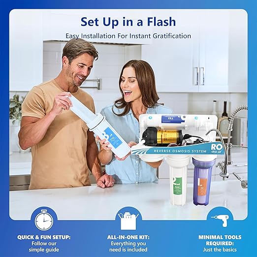 Under Sink Reverse Osmosis Water Filter System–NSF Certified 5-Stage RO Water Purifier with Dual Outlet &3.2G Storage Tank,Reduces TDS,and up to 99% of Contaminants,Faucet Design for Easy Installation