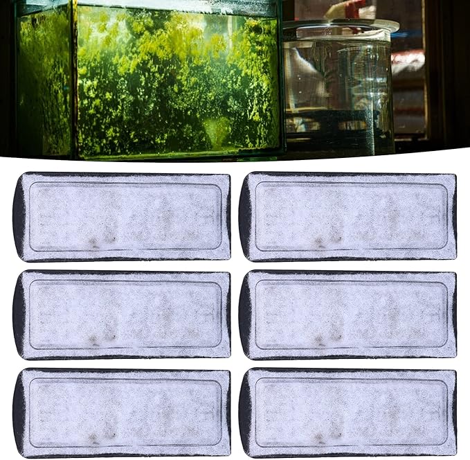 Jeanoko jbj Rimless Desktop Aquarium Filter Cartridge asin Fish Filter cartridges 17¡Á14¡Á4 6pcs Aquarium Filter Cotton Replacement wallmounted Filter Accessory for Fish