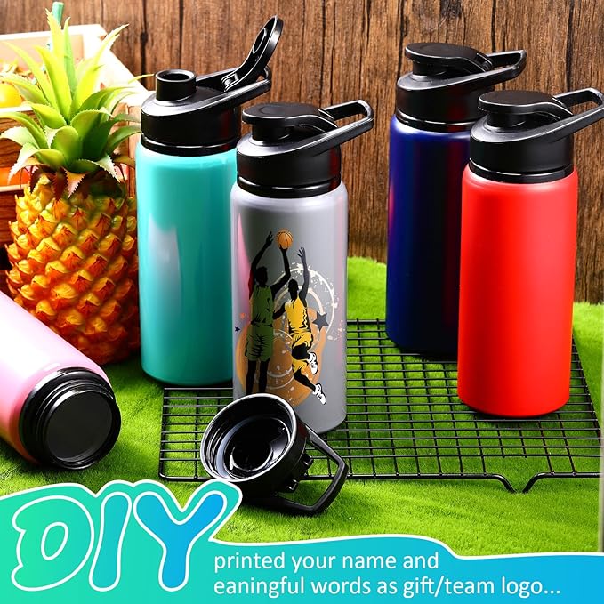 Mimorou 10 Pack 20oz Reusable Aluminum Water Bottles Bulk Multicolor Outdoor Sports Water Bottles for Travel, Gym, Hiking, Cycling, Camping, Fishing, Snap Lid (Multicolor)
