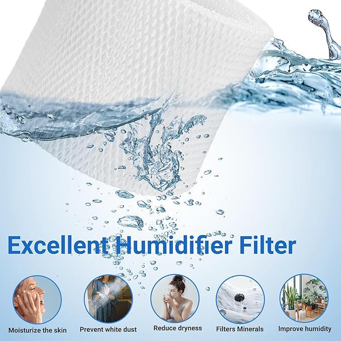 MAF2 Humidifier Filter Replacement for Aircare Esscik Air MiostAIR MA0800 MA08000 MA0600 MA0601 and Replacement for Kenmore 15408, 2 Pack