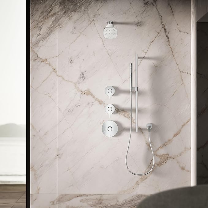 Kohler 37722-Y-CP Cinq™ Square single-function filtered showerhead, 2.5 gpm, Polished Chrome