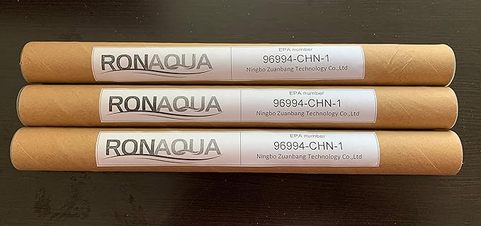 RONAQUA 6W UV 4 Prong Replacement Bulb for 1GPM Water Purifier Ultraviolet Light Filter Set of 3