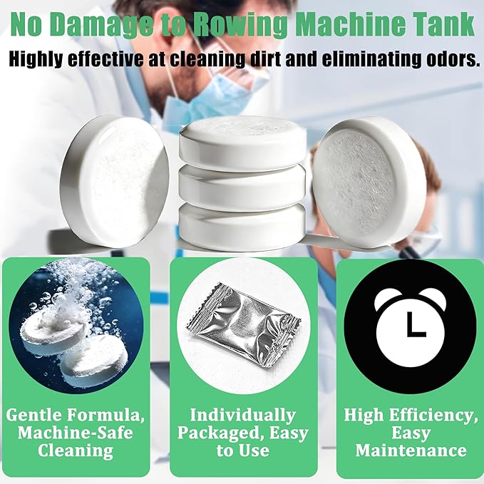 Advanced Water Purification Tablets for Easy Rowing Machine Tank Maintenance | Gentle Yet Effective Formula for Water Cleaning and Treatment in Rowing Machines