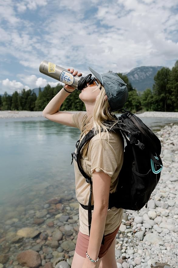 Platypus DayCap Water Bottle Filter Cap for Wide Mouth HydroFlask, Nalgene, and Yeti Water Bottles