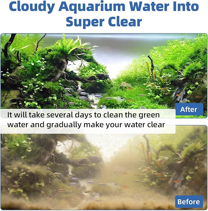 hygger Aquarium U-V Light with Timer, 360° Protective Shield Clean Light for Green Water Clean, Amphibian Aquarium Lamp Bulb for Freshwater Saltwater Fish Tank and Aquarium (7W, 30-70 Gallon)