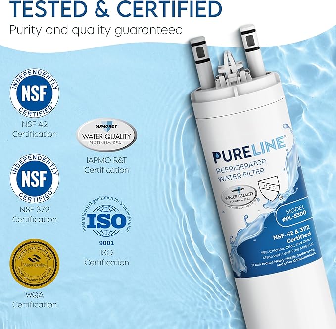 Pureline Replacement for WF3CB Refrigerator Water Filter, Compatible with Pure Source 3 Water Filter (2 Pack)