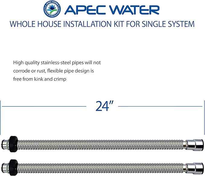 APEC Water Systems Whole House System Single Tank Installation Kit for Water Filter or Water Softener System (WH-SINGLEKIT)