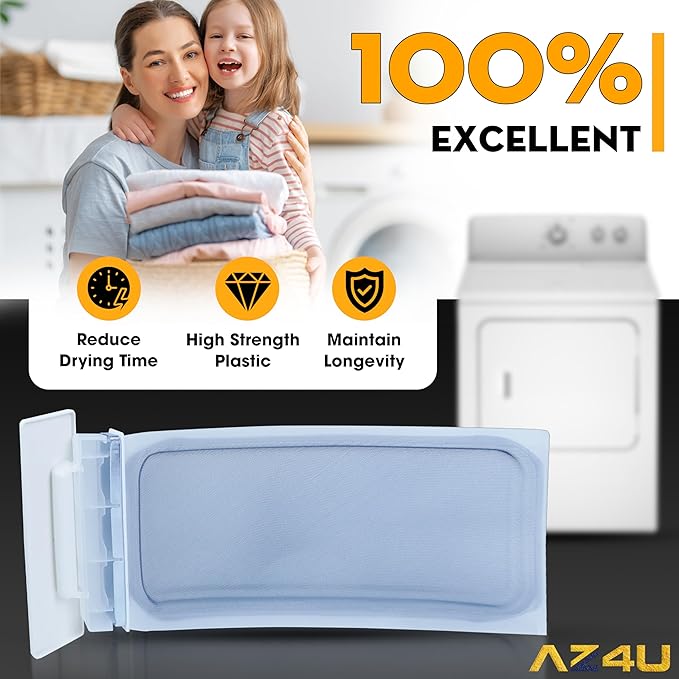 AZ4U W10717210 W11522758 Dryer Lint Filter Case Screen Replacement for Kenmore, Whirlpool, Maytag, Crosley Dryer replaces W10641634 W11451394 W11538107 348846, 348851, 689465, 8557857, 8557882 Etc