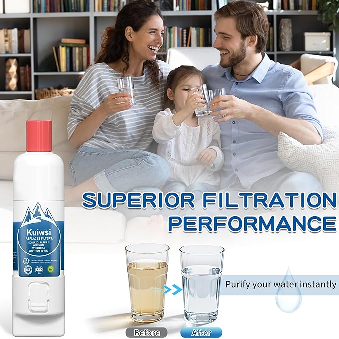 Water Filter Replacement for KAD2RXD1, KRFF577KPS02, KRFF577KBS02, KRMF536RPS01, KRMF536RBS01, KRQC736RPS, KRMF706ESS01, KRMF706EBS01, KRFF507HPS02, 3 Pack