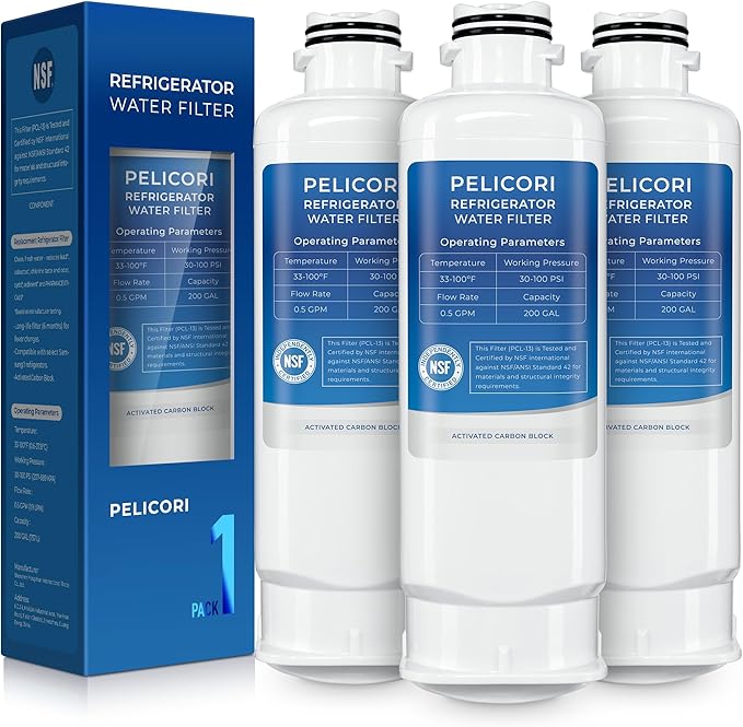 RF28R7201SR Water Filter, Compatible with RF22R7351SR, RF23BB860012, RF23BB8600QL, RF24R7201SR, RF27CG5400SR, RF27T5201SG, RF27T5201SR, RF28R6201SR, RF28R7351SG Water Filter, 3 Pack