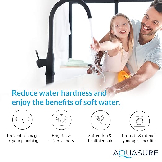 Aquasure Whole House Water Filtration Bundle w/Water Softener, 75 GPD RO System & Dual Purpose Sediment/GAC Pre-Filter (72,000 Grains)
