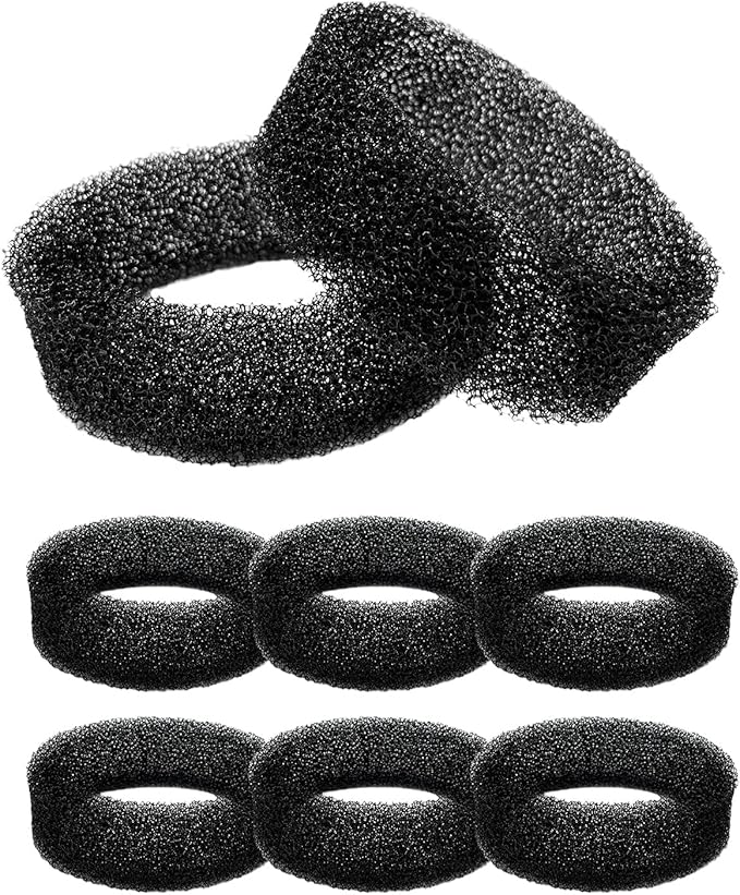 Official Replacement Filters for Tomxcute Cat Water Fountain 108oz/3.2L and 135oz/4.0L, 8 Pack Filters & 8 Sponges Foam Filter