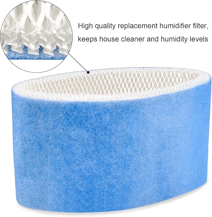 Humidifier Filter Replacement Blue Mesh Layer Humidifier Wick Filters Compatible with Honeywell HCM-6009 HCM-6011 HM-3500 HEV680 HEV685 Series, Part HC-14V1 HC-14 HC-14N Wicking Filter E, 2Pcs