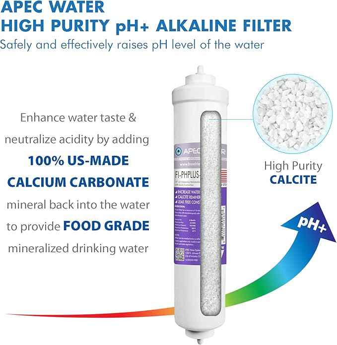 APEC Water Systems RO-CTOP-PHc Alkaline Mineral Portable Countertop Reverse Osmosis Water Filter System pH+ with Case, Installation-Free, Fits Most Standard Faucet