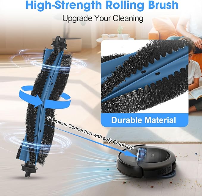 19-Pack Replacement Accessories Kit for eufy Omni C20 Vacuum Cleaner Includes Main Brush, HEPA Filters, Dust Bags, Side Brushes High-Performance Compatible with eufy Robot Vacuum - AquaVibe