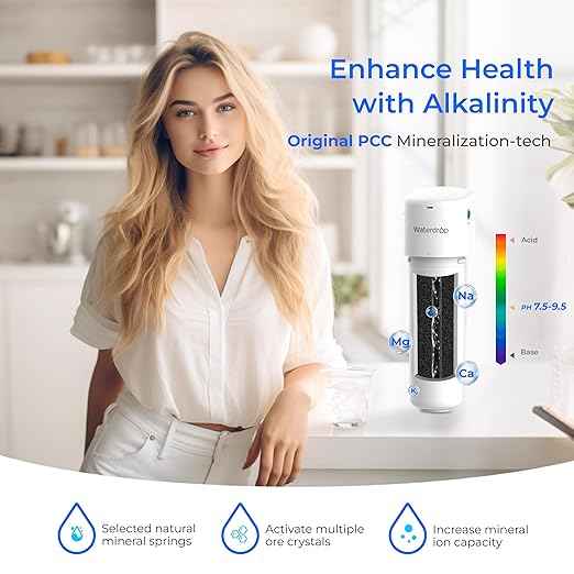 Waterdrop G2P600 Reverse Osmosis System with Alkaline Water Filter System WD-ALK16, 600 GPD Reverse Osmosis Water Filter, 7 Stage Tankless RO Water Filter System, Under Sink RO System, Bundle