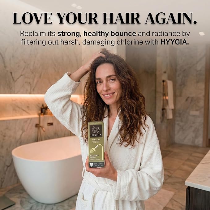 Premium Vitamin C Shower Filter for Hair and Skin - High Output Chlorine Remover & Water Filtration - Reduces Dry Itchy Skin & Frizzy Brittle Hair - Universal Fit (Clean Cotton Scent)