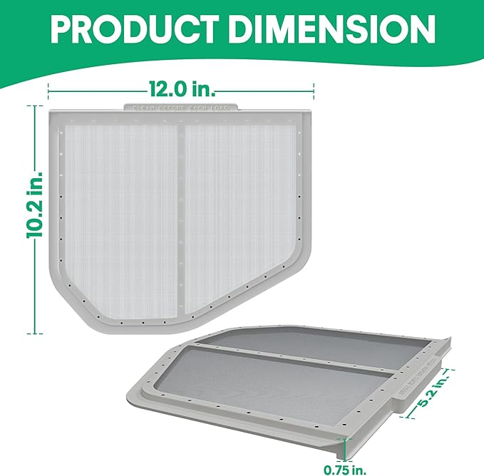 W10120998 Dryer Lint Trap Filter – Compatible with Whirlpool, Kenmore, Roper, Sears Models | a Great Replacement for AP3967919, PS1491676 | High-Performance Vent Lint Trap Filter