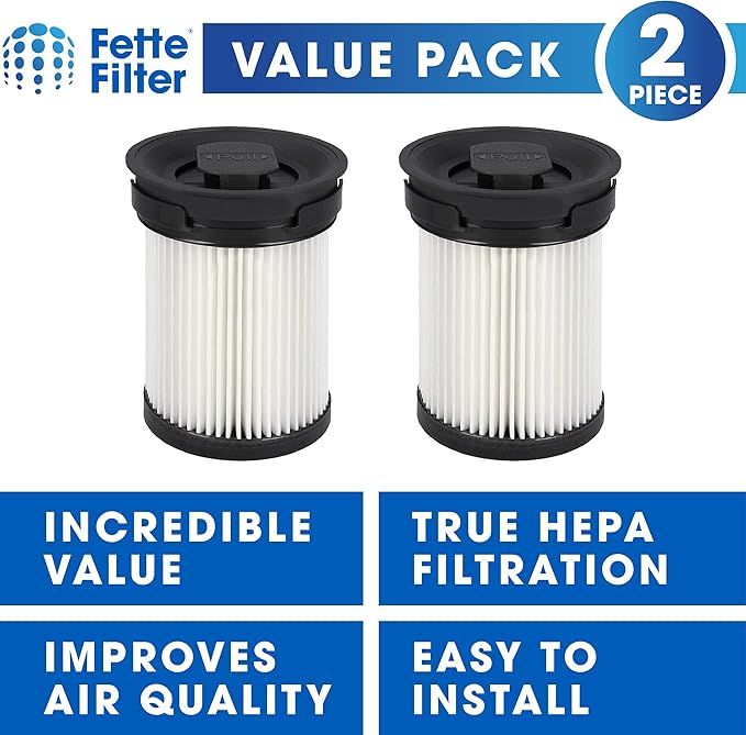 Fette Filter - Fine Dust Vacuum Filter Compatible with Miele TriFlex HX1 FSF Cordless Stick Vacuum Cleaners Series - Pack of 2 - AquaVibe