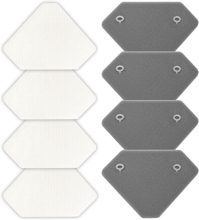 4 Pack BU3523 BU3120 Pre-Motor Foam Felt Filter Kits compatible with Shark BU3120 Clean Lightweight Cordless Cleaner, Shark BU3523 Clean Empty Cordless Stick Vacuum, Auto Empty System, XFBU3000 - AquaVibe