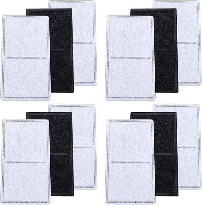 12PCS Replacement Carbon Filters Compatible with PetSafe Drinkwell Fountain Platinum Multi-Tier Everflow Outdoor, Charcoal Dog and Cat Water Fountain Filter