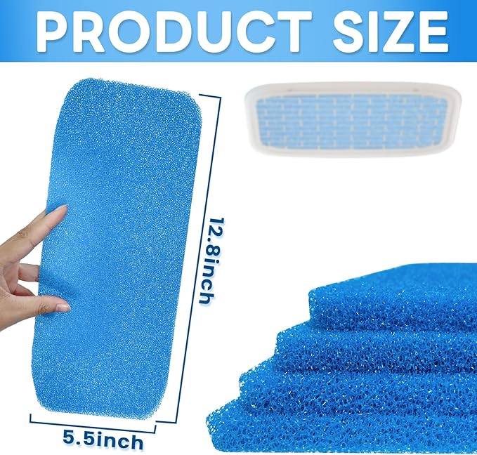 RV AC Filter Reusable, 12.875 x 5.5 RV Air Filters for Air Conditioner Vent, Washable AC Filter 4Pcs - AquaVibe