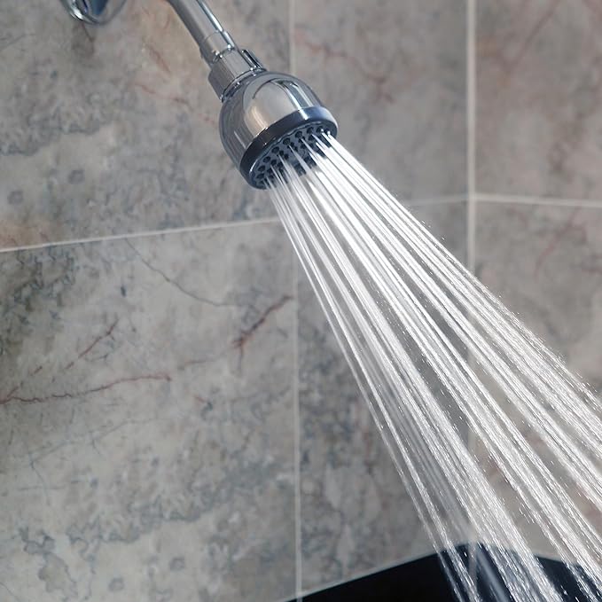 Aqua Elegante 3 Inch High Pressure Shower Head - Best Pressure Boosting, Wall Mount, Bathroom Showerhead For Low Flow Showers, 2.5 GPM - Chrome - AquaVibe
