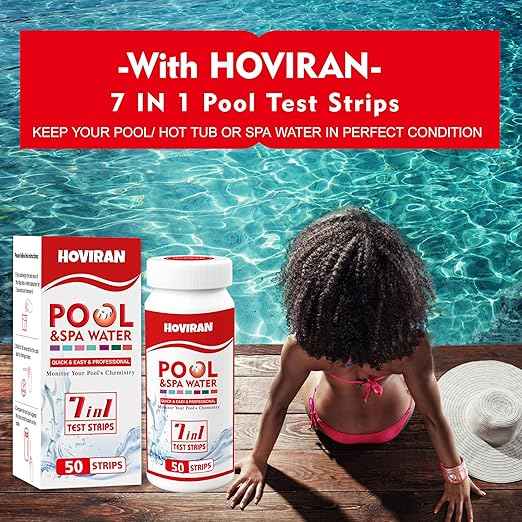 Hot Tub Test Strips, Spa Test Strips for Hot Tub-Reliable Pool Water Testing Kit for Chlorine, Bromine, pH, Hardness, Alkalinity and More,50 ct