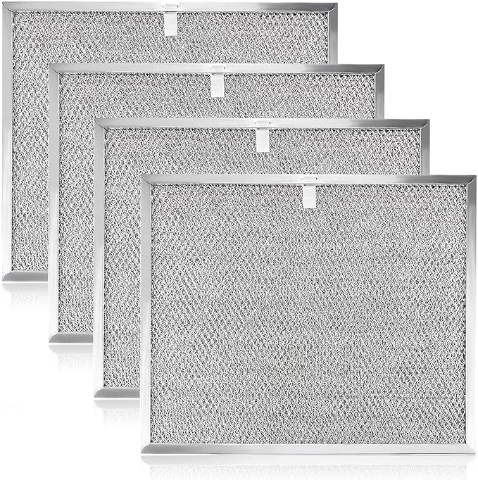 BPS1FA30 99010299 Range Hood Grease Filter 11-3/4" x 14-1/4" x 3/8" Mesh Aluminum Filter fit for B-roan QS1 30" N-utone WS1 QS2 Range Hood Replace S99010305 AP3378953-4 Pack by Fetechmate - AquaVibe