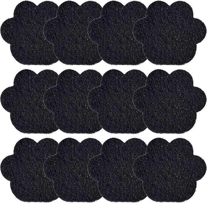 Box Stick-on Carbon Filters Compatible with Most Cat Litter Box, Activated Charcoal Filters Replacement to Absorb Odors and Litter Box Deodorizer for Keep Home Fresh (12 Pack)