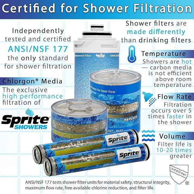 Sprite HHC-2 Hand Held Replacement Shower Filter Cartridge, 2-Pack, Blue