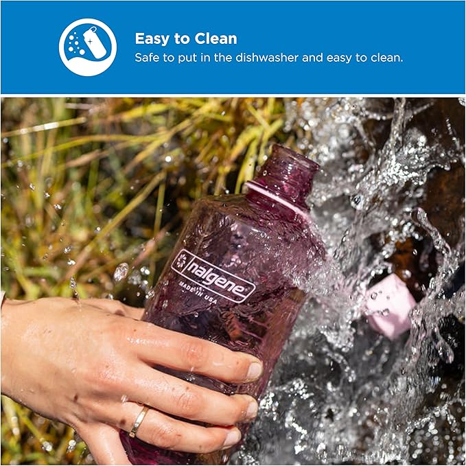 Nalgene 32 oz Narrow Mouth Water Bottle | BPA-Free, Durable & Leak Proof, Lightweight Bottle for Gym, Office & Travel, Cherry Blossom