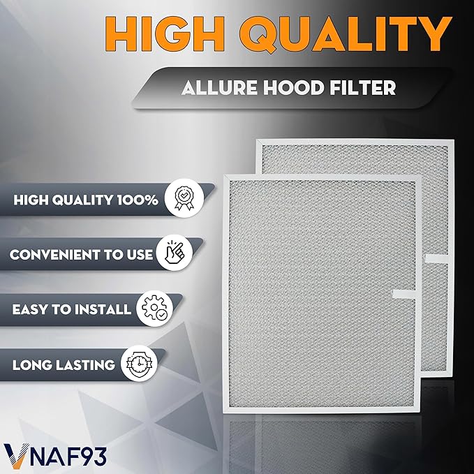 Upgraded 2 Pack BPS1FA30 Grease Filters 12"x14" Compatible with Broan Allure Range Hoods, Replaces 99010299 Vent Filters