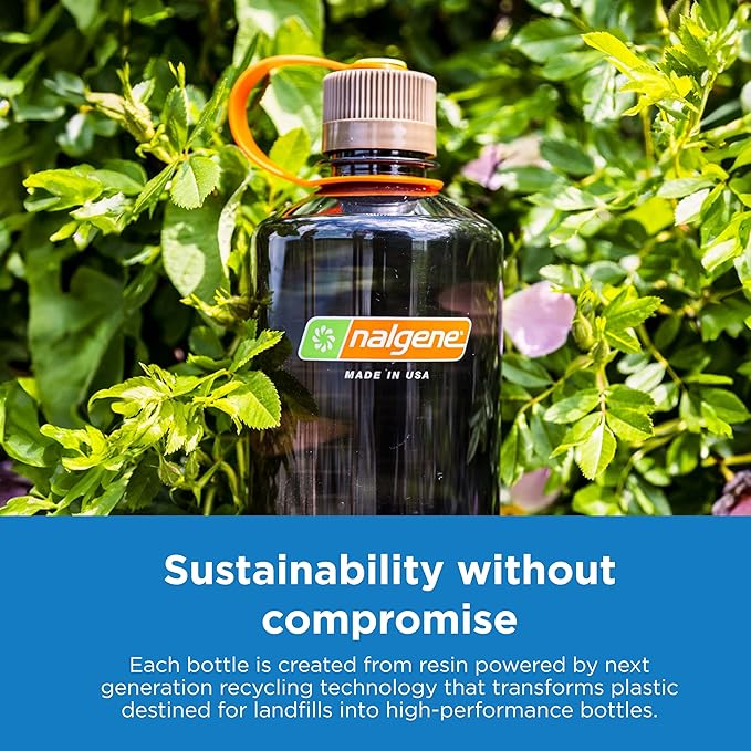 Nalgene Leak Proof Tritan BPA-Free Water Bottle - 32 oz Narrow Mouth - Made in the USA for Outdoor Use & Daily Hydration (Eggplant) (Pack of 6)