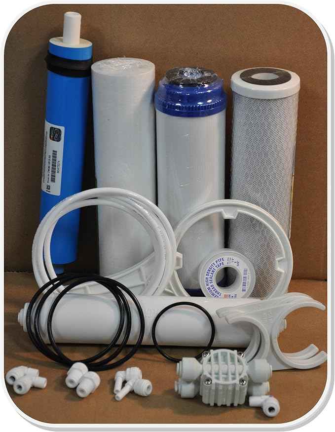 Reverse Osmosis (RO) Service & Maintenance Kit with Replacement Filters & Membrane