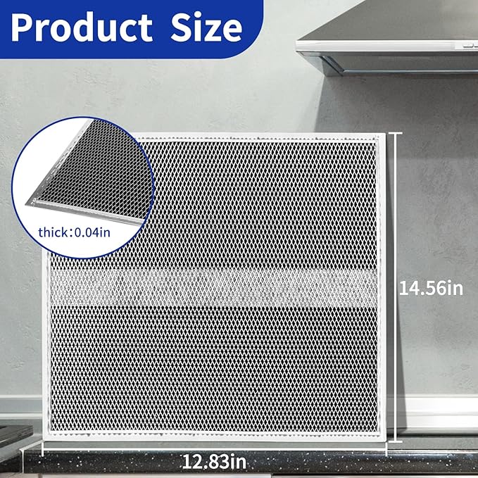 S97020466 Range Hood Non-Ducted Filter Replacement, HPF30 Charcoal Filter Type XC (with Clips) for Broan-Nutone Series Range Hood Filter 2 Pack